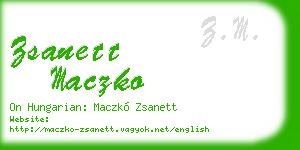 zsanett maczko business card